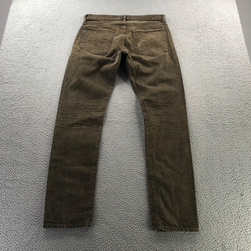 RRL Jeans Mens 32x32 Brown Slim Japan Woven Patina Double Ralph Lauren Heritage